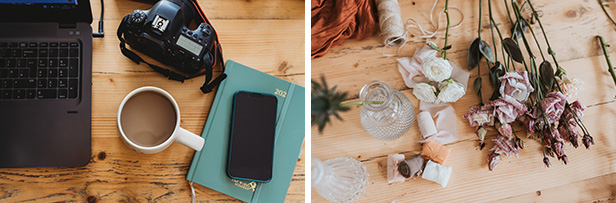 Photo examples of filler images taken during brand photo sessions.